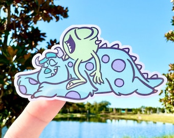 Disney Monsters Inc Sully and Mike Wazowski Waterproof Sticker