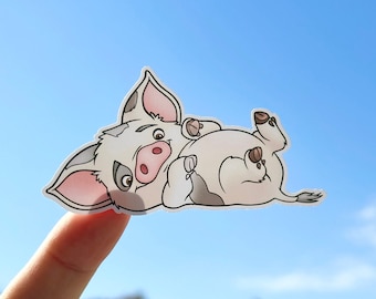 Moana Pua Pig Sticker, Waterproof Disney Sticker