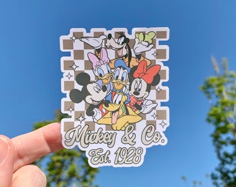 Mickey and Friends Waterproof Sticker, Disney Collage