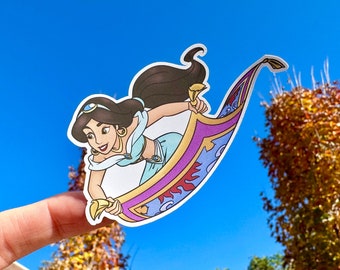 Princess Jasmine Magic Carpet Sticker: Aladdin Inspired (3")