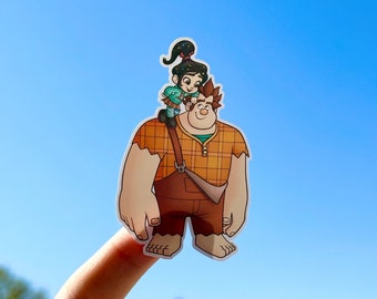 Wreck-It Ralph Waterproof Sticker: Vanellope & Ralph