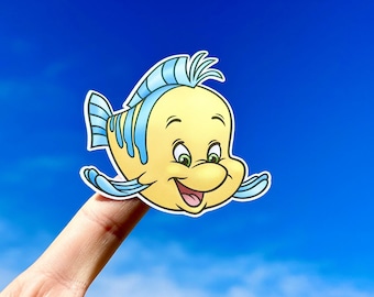 Flounder Sticker: Little Mermaid, Disneyland, Waterproof
