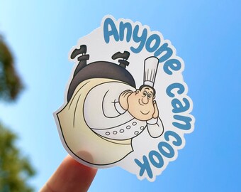 Ratatouille Gusteau Waterproof Sticker, Disneyland Sticker