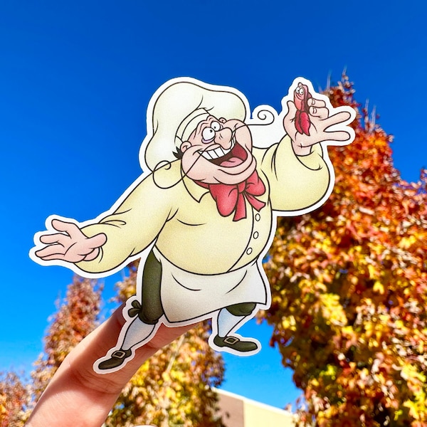 Chef Louis & Sebastian Sticker, The Little Mermaid Funny Sticker
