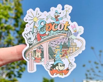 EPCOT Disneyworld Waterproof Sticker: Rides & Attractions