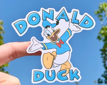 Donald Duck Sticker, Classic Disney Sticker, Waterproof