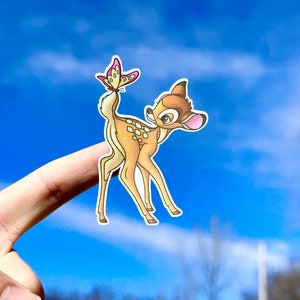 Bambi Sticker, Bambi butterfly sticker, Cute Bambi Sticker, Disney Bambi sticker, Disneyland Bambi sticker, Bambi Waterproof, Disney sticker