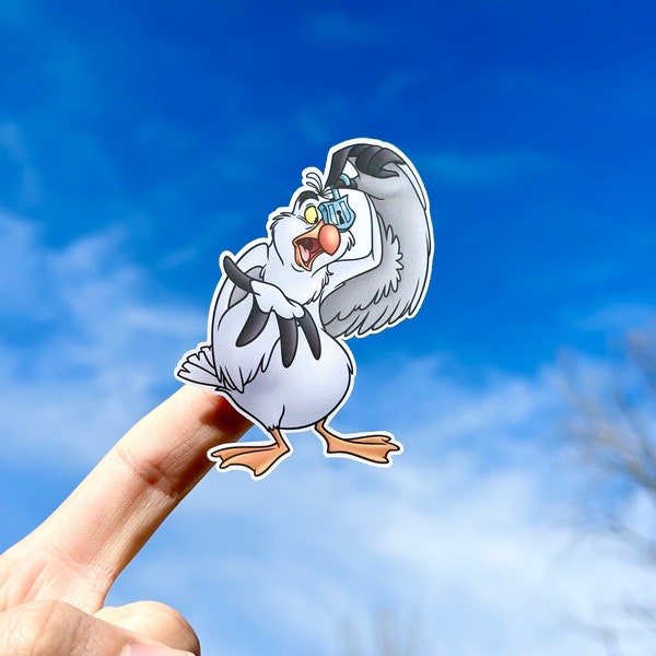 Scuttle Seagull Sticker: The Little Mermaid, Disney, Waterproof