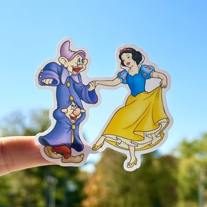 Snow White Sticker, Snow White Dwarfs Sticker, Dwarfs Sticker, Disneyland sticker, Disneyland sticker waterproof, Snow White Dwarfs Stickers