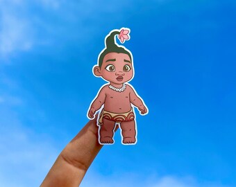 Baby Moana Sticker: Ocean Princess, Laptop Decal