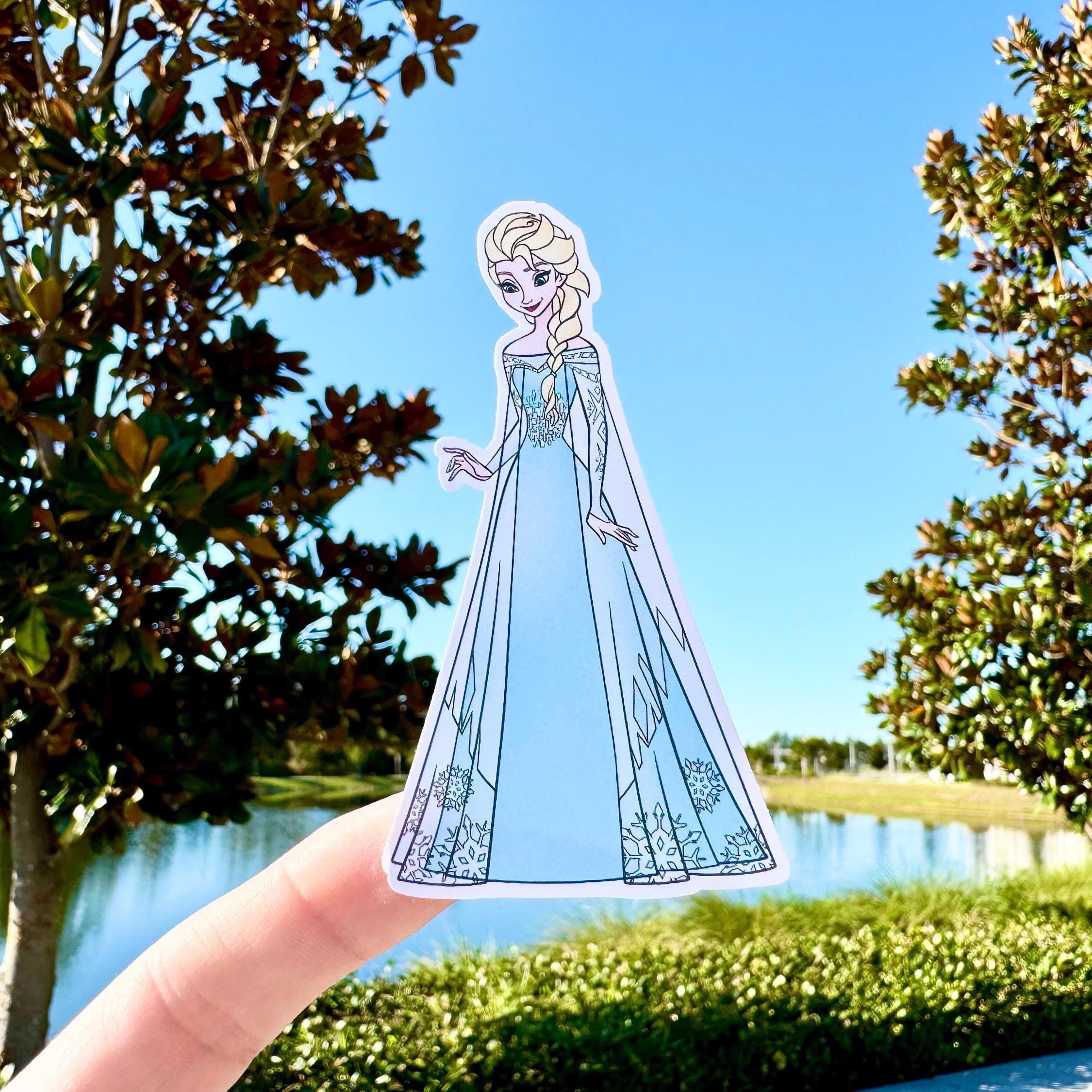 Elsa Frozen Princess Waterproof Sticker, Disney Inspired - Etsy