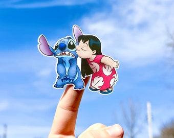 Lilo and Stitch Disney Lilo Kissing Stitch Sticker Waterproof for Water bottles, laptops, and more | FREE SHIPPING!