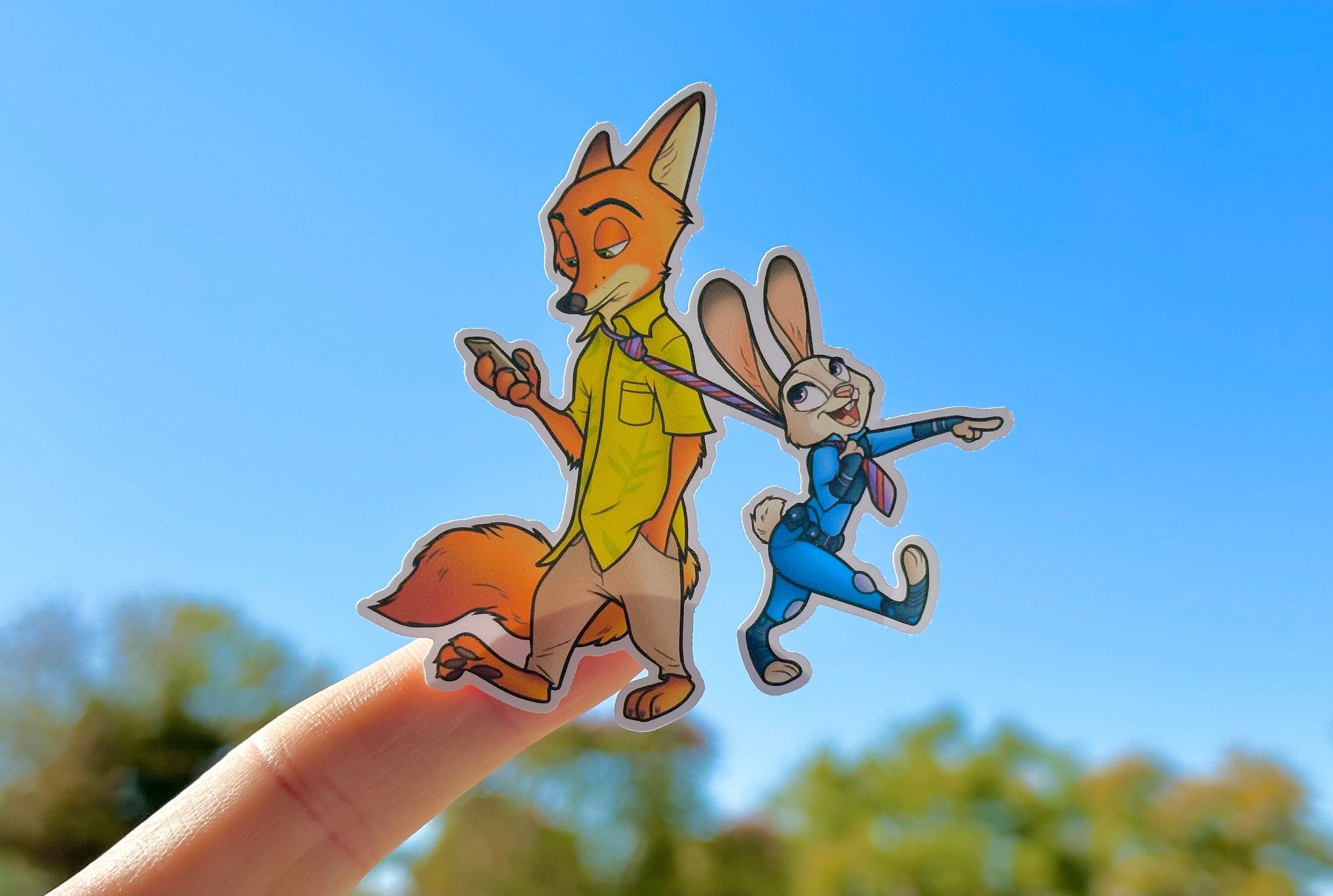 Zootopia Sticker, Judy and Nick, Waterproof Disney Sticker - Etsy