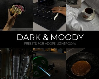 6 Dark & Moody Aesthetic Lightroom Presets | Moody Presets | Desktop Mobile | Dark Outdoor Indoor Fashion Travel | Summer Instagram Presets