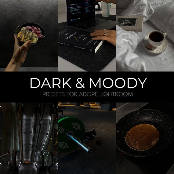 6 Dark & Moody Aesthetic Lightroom Presets | Moody Presets | Desktop Mobile | Dark Outdoor Indoor Fashion Travel | Summer Instagram Preset