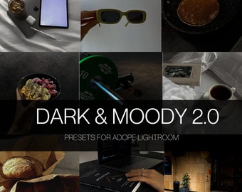 9+1 Dark & Moody Aesthetic Presets | 10 Lightroom Presets | Desktop, Mobile | Outdoor, Indoor, Fashion, Travel | Instagram summer preset