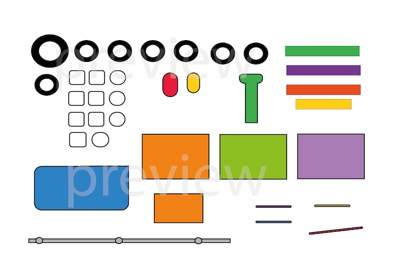 Printable Train, Train Cut and Glue, Train Coloring Sheet, Digital File ...