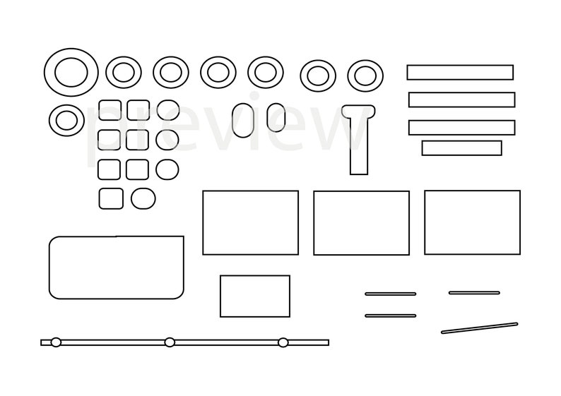 Printable Train, Train Cut and Glue, Train Coloring Sheet, Digital File ...