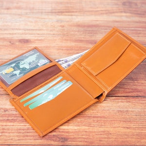 Leder Geldbörse für Ihn, Leder Kartenhalter, Kreditkartenetui, Herren Leder Geldbörse, Trauzeugen Geschenk, Freund Geschenk, handgemachte Bifold Geldbörse