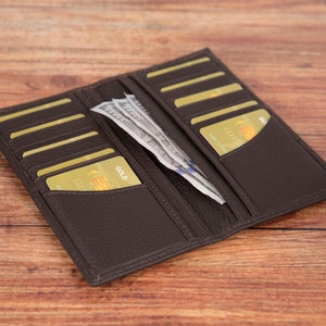Portefeuille pour homme, Portefeuille en cuir pour femme, Porte-cartes de visite, Portefeuille pour carte de crédit, Organiseur de voyage, Pochette en cuir pour chèques, Cadeau