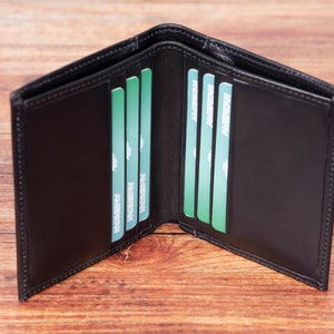 Portefeuille homme personnalisé, Portefeuille fin pour de l'argent, Portefeuille en cuir, Portefeuille fait main, Portefeuille pour cartes de crédit, Porte-cartes de visite, Portefeuille en cuir unique