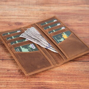 Leren portemonnee, creditcardhouder volnerf leer, visitekaarthouder, reisorganisator, herencadeau, damesportemonnee, verjaardagscadeau