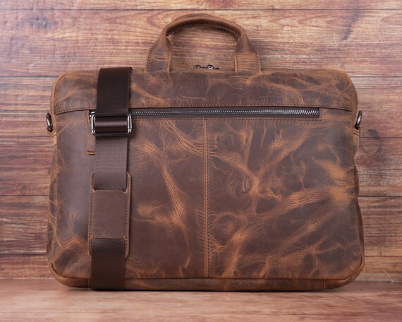 Laptoptasche aus Vollleder: Personalisiertes Notebook-Portfolio