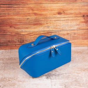 Leren make-up- en toilettas, unisex reisdopp-kit, make-uptas, leren scheerset, gepersonaliseerd cadeau, vadercadeau, moedercadeau, verjaardagscadeau
