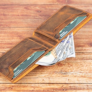 Schlanke Brieftasche, Bifold Herren Brieftasche, Gravur Brieftasche, Monogramm Brieftasche, individuelles Geschenk, Visitenkartenetui, Kreditkartenhalter, Hochzeitsgeschenk