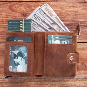 Pop-up-Geldbörse aus Leder, RFID-Geldbörse für Herren, Kartenhülle aus Leder, Luxus-Geldbörse, personalisierte Geldbörse, niedliche Geldbörse aus Leder, gravierte Geldbörse
