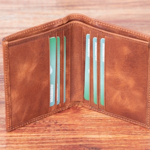 Schlanke Herren Geldbörse, Einzigartige Geldbörse, Distressed Leder Geldbörse für Freund, Geschenk für Mann, Minimalistische Geldbörse, personalisierte Geschenk Geldbörse