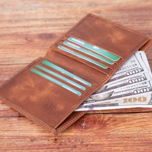 Portemonnee voor mannen, leren herenportemonnee, aangepaste portemonnee, leren portemonnee dames, handgemaakte portemonnee, creditcardhouder, visitekaartjeshouder, herencadeau