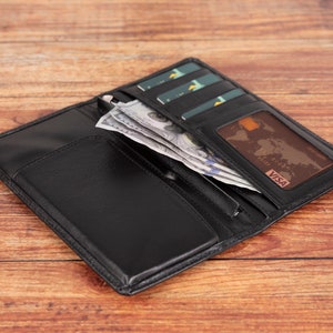 Herenportemonnee, aangepaste leren creditcardhouder, visitekaartjeshouder, handgemaakte portemonnee, vaderdagcadeau, cadeau collega, jubileumcadeau