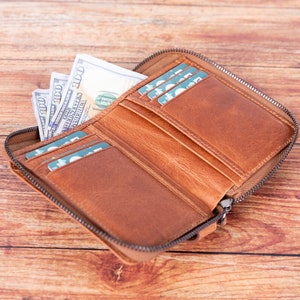 Herenportemonnee, dameskaartportemonnee, visitekaarthouder, creditcardhouder, muntzakje met rits, minimalistische portemonnee, gepersonaliseerd cadeau, portemonnee