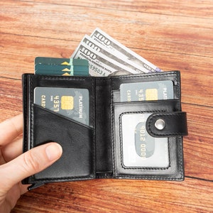 Cartera de hombre, Cartera de mujer, Cartera delgada, Cartera minimalista, Cartera RFID, Cartera hecha a mano, Cartera personalizada, Cartera personalizada, Funda de cuero