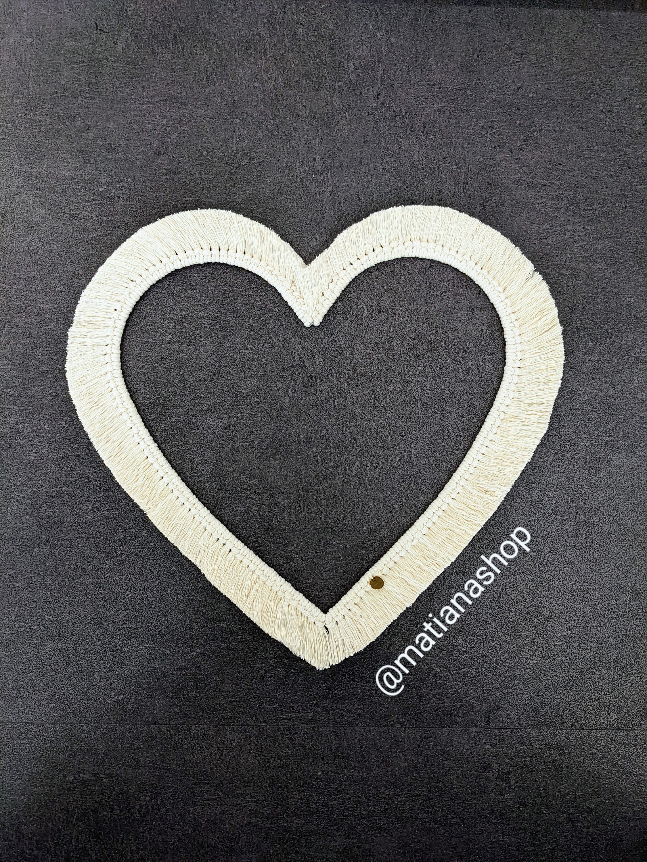 Cœur Macramé Blanc