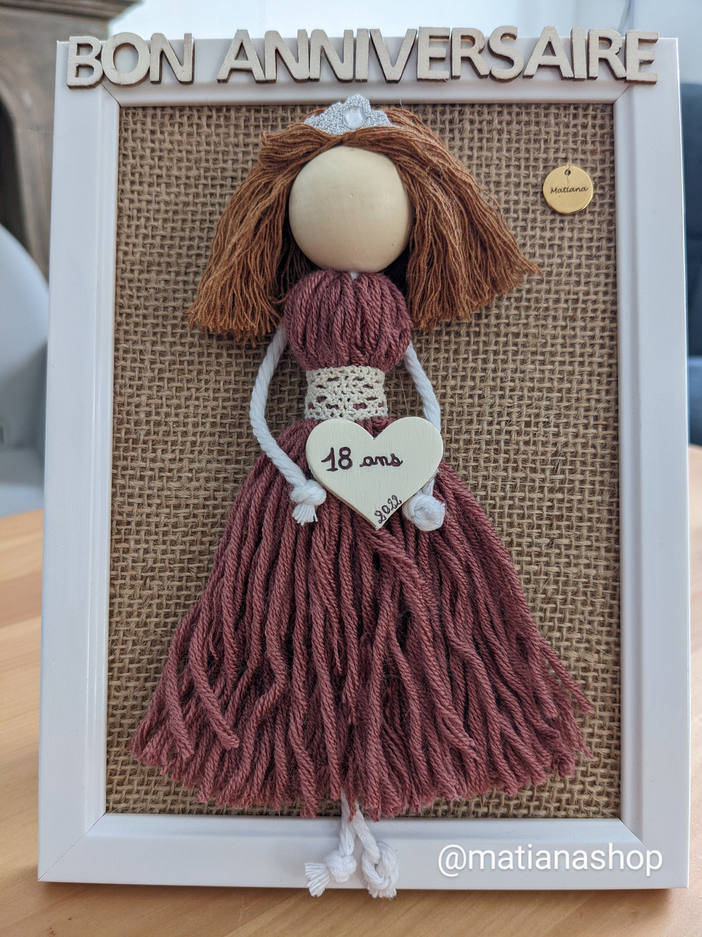 Tableau Poupée Macramé