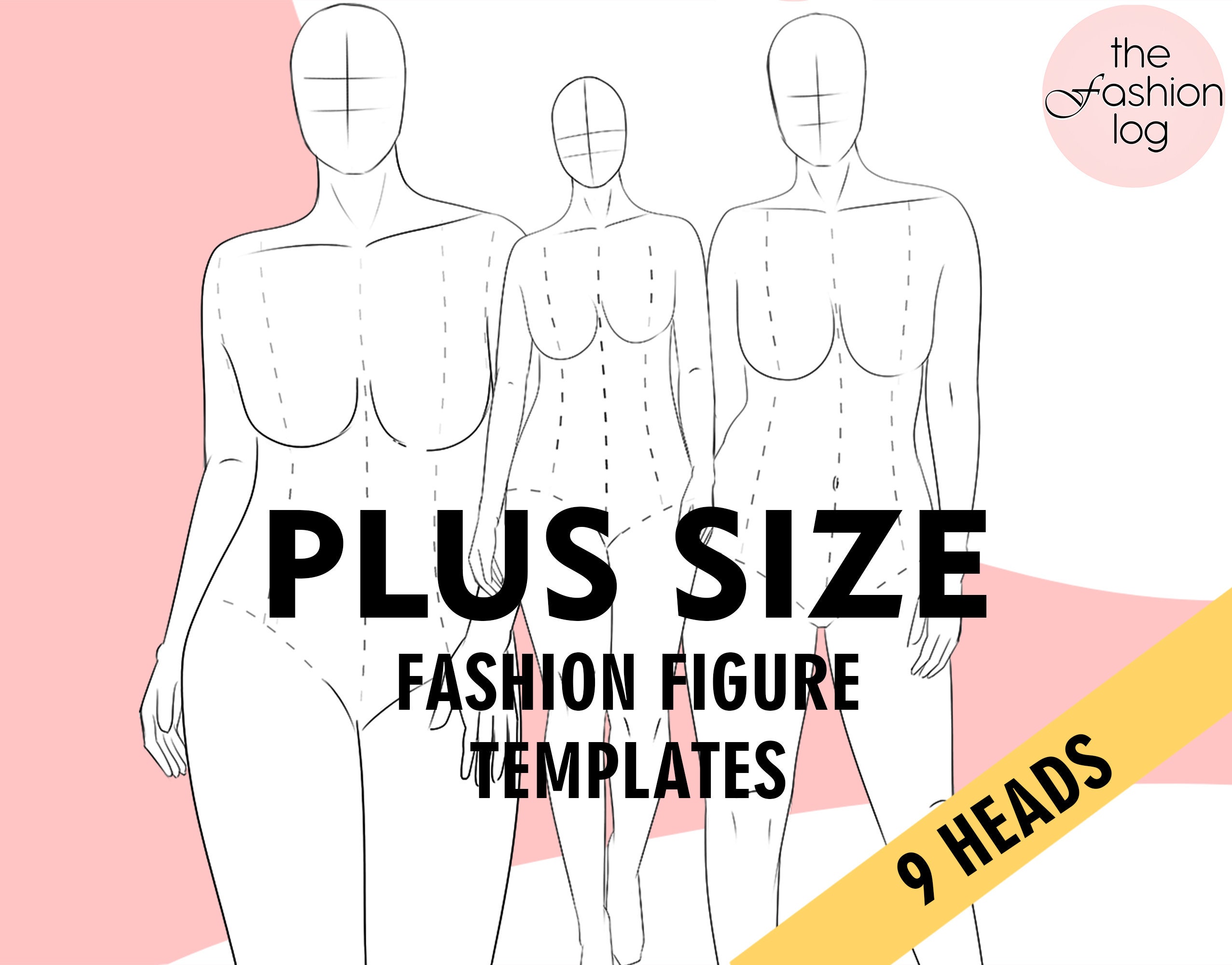 Plus Size Fashion Sketchbook: Curvy Figure Templates (212 Croquis