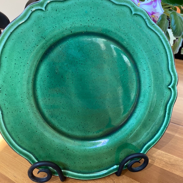 Haldon Group vintage 1992 Green ceramic plate