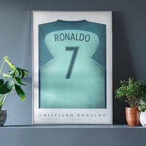 Cristiano Ronaldo Shirt Poster • Portugal 2016 • Retro • Artwork • Football • Gift • For Him • For Boyfriend • For Football Fan