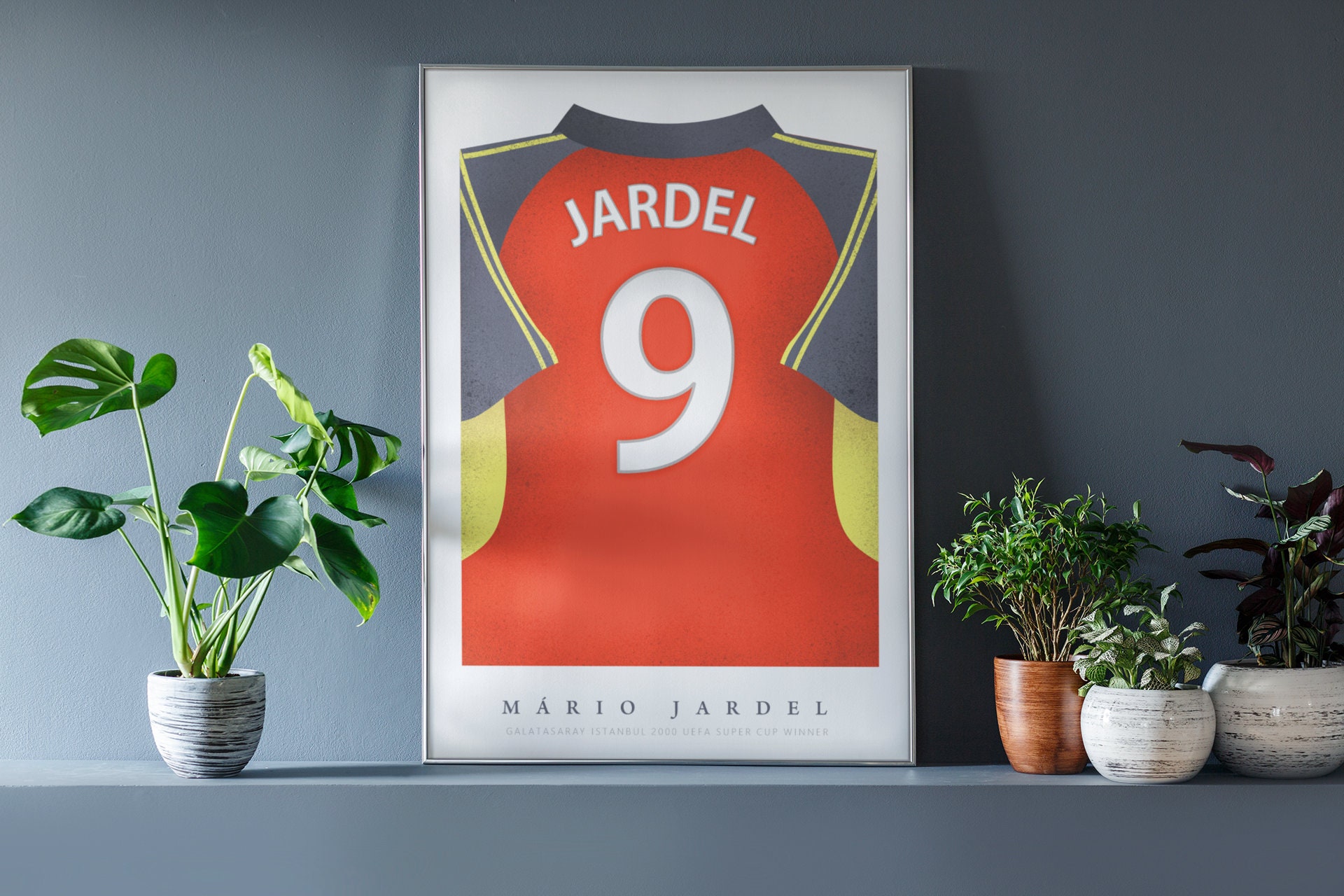  JINGXIU Fußballteam Galatasaray S.K. Leinwandposter Wandkunst  Dekor Druck Bild Gemälde für Wohnzimmer Schlafzimmer Dekoration 40 x 60 cm  Rahmen:1