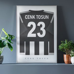 Cenk Tosun Shirt Poster • Besiktas 2015/16 • Retro • Artwork • Football • Gift • For Him • For Friend • For Football Fan