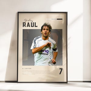 Póster Retro Vibes de Raúl González | Leyenda madrileña | Tamaños A3 y A4 | Marco negro opcional | Impresión fotográfica de alta calidad