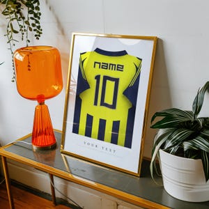 Pôster personalizado da camisa do Fenerbahçe • Presente • Arte • Individual • Futebol • Para ele • Para namorado • Para fã de futebol