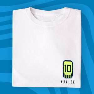 Camiseta única de Alex de Souza - Kralex 10 - Fenerbahce - Camiseta de algodón orgánico bordada - Números icónicos - Amantes del fútbol - Camiseta - Unisex