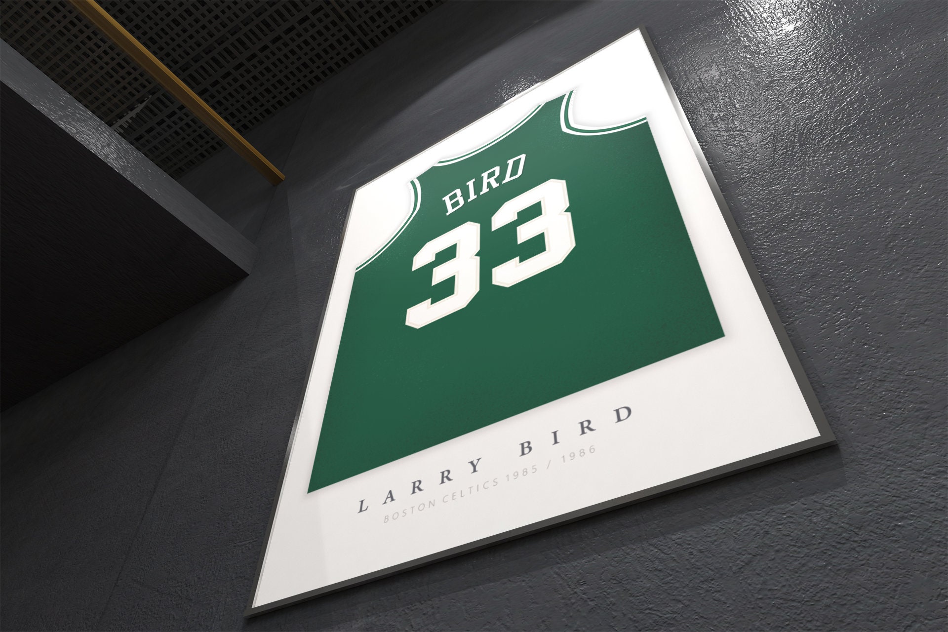 Larry Bird Jersey Poster Boston Celtics 85/86 Retro 