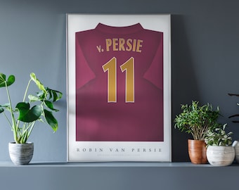 Van Persie Shirt Poster • Arsenal 05/06 • Retro • Artwork • Individual • Football • Gift • For Him • For Friend • For Football Fan