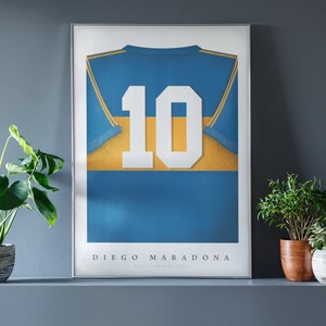 Maradona Shirt Poster • Boca Juniors 1981 • Retro • Artwork • Fußball • Geschenk • Für Ihn • Für Freund • Für Fussballfan