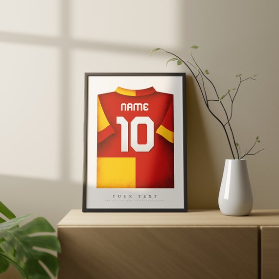 Personalized Galatasaray Shirt Poster Gift Artwork Individual Football for  Him for Boyfriend for Football Fan 