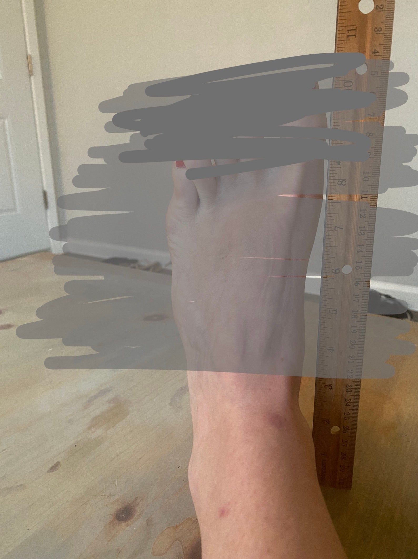 Measuring my massive feet Etsy